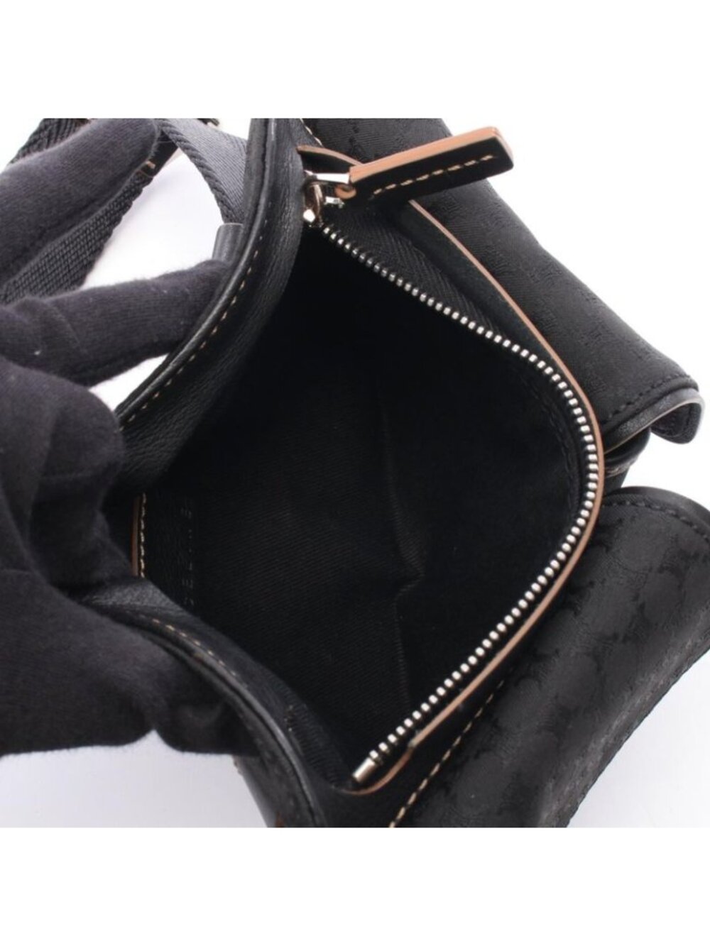 Celine Waist Bag Macadam Black Canvas Leather - Picture 3 of 6